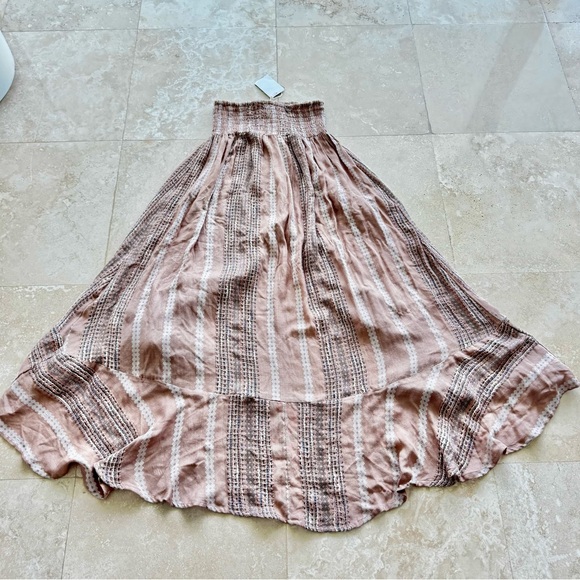 NWT SURF GYPSY - Bohemian Tan Maxi Skirt with High Low Silhouette - Picture 5 of 6